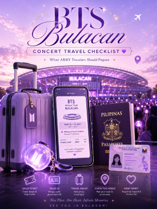 💜 BTS Bulacan Concert Travel Checklist for ARMY Travelers 🎫✨