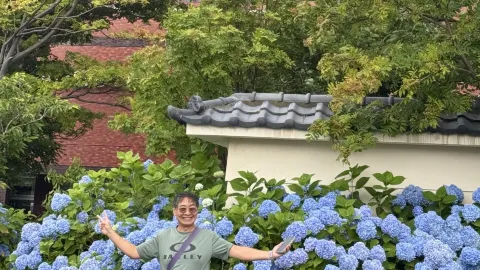 利尻島の夏の風情｜北国グランドホテル、アジサイと利尻山の絶景。 — traveler post in 利尻