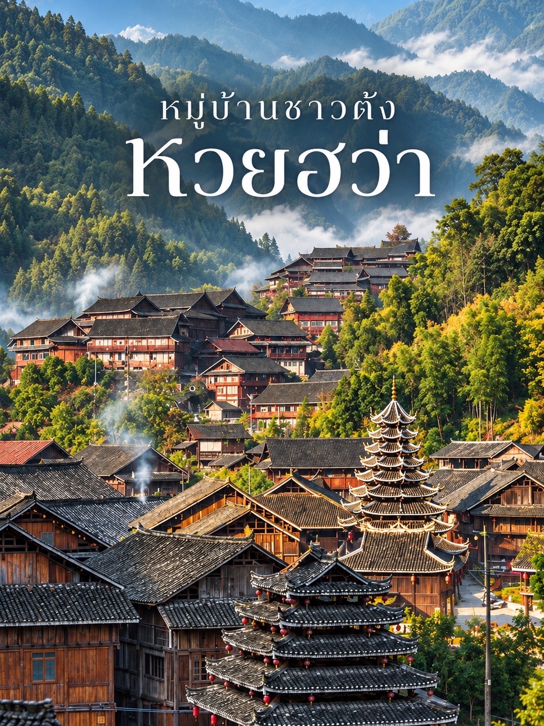 🇨🇳🏮 หมู่บ้านชาวต้ง หวยฮว่า (Huangdu Dong Village) — หมู่บ้านโบราณกลางหุบเขา