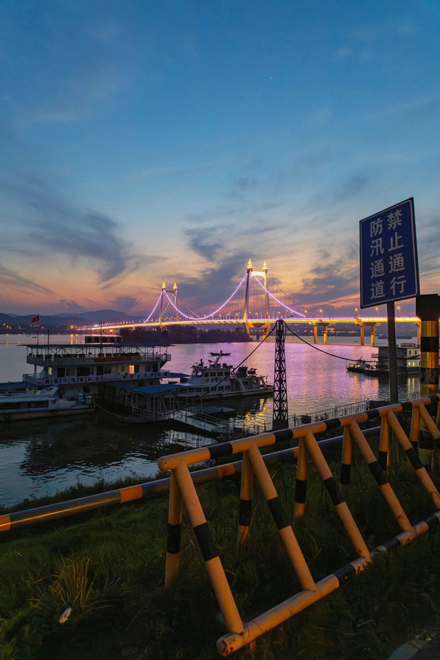 長沙|三汊磯大橋日落