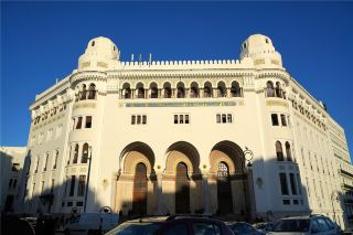Along the Mediterranean coast, a landmark building, the century-old post office