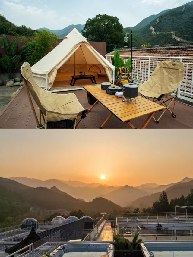 【隱世桃源，長城腳下的私湯秘境】觀山悅私湯民宿長城店