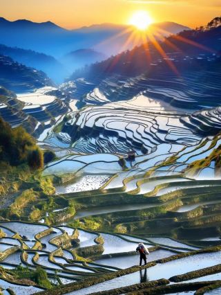 The most beautiful terraced fields in China are coming in autumn, and they will be really beautiful in November.