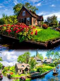 荷蘭羊角村|闖進童話裡的水上世界,美到窒