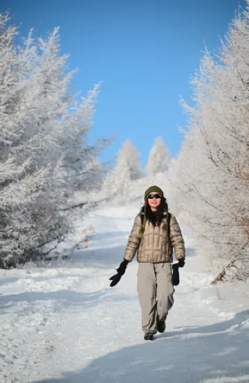 베이징 -17℃ 자작나무 언덕 트레킹 완전 정복 (복장 포함)