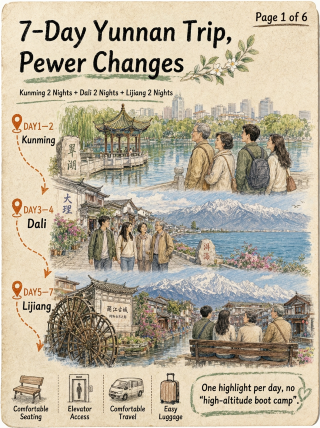 Traveling with parents in Kunming, Dali, and Lijiang, 7 days with fewer hotel changes