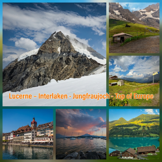 Lucerne–Interlaken–Jungfrau: lake views, glaciers, cowbells, and snowy peaks