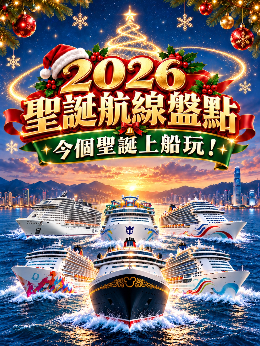 2026 Christmas Cruise Guide! Top 6 Popular Itineraries at a Glance.