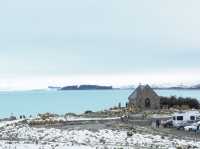 紐西蘭南島｜一夜大雪後的 Tekapo，比想像中還浪漫
