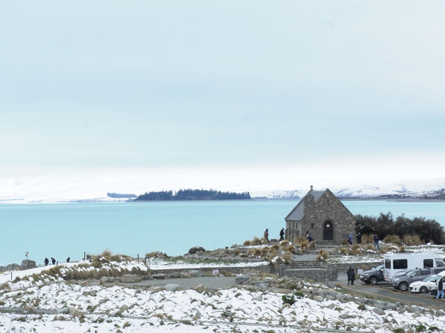 紐西蘭南島｜一夜大雪後的 Tekapo，比想像中還浪漫