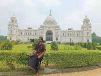 Regal Vibes at Victoria Memorial in My South Indian Look