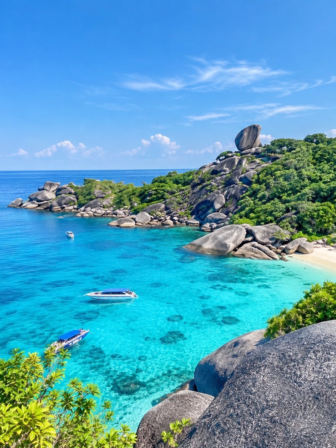 Quần đảo Similan 🏝️, tỉnh Phang Nga, điểm cực nam của biển.
