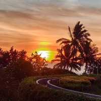 Bali island ,Kuta beach and Beachwalk mall .