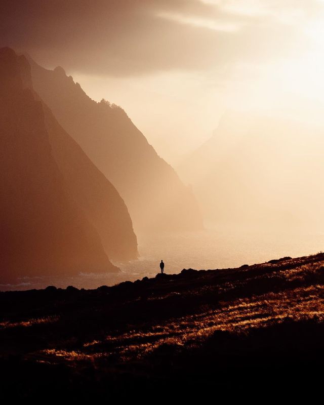 Golden Cliffs in Visit Madeira: A Fiery Sunset to Remember! 🔥