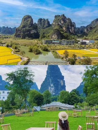 水墨仙居で山水を寝ながら眺める
