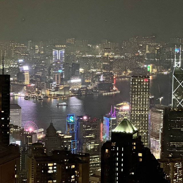 太平山頂，維多利亞港夜景