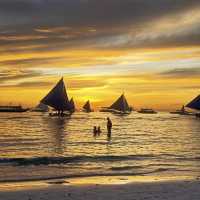 Stunning sunset at Boracay, Philippines