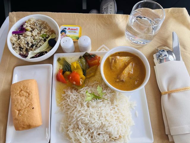 Dining on Vistara Business class flight 