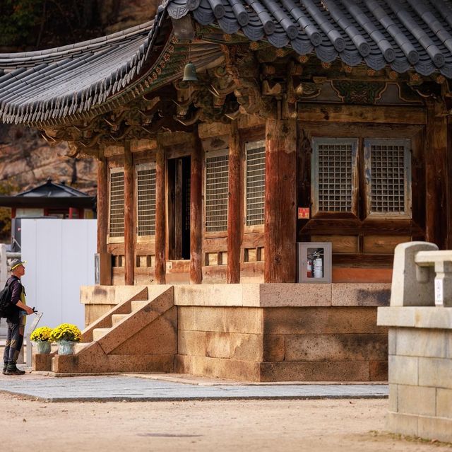 Beautiful Autumn View Of Beopjusa Temple 