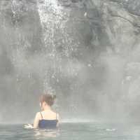 在sky lagoon體驗臉部-5度，身體40度的活動