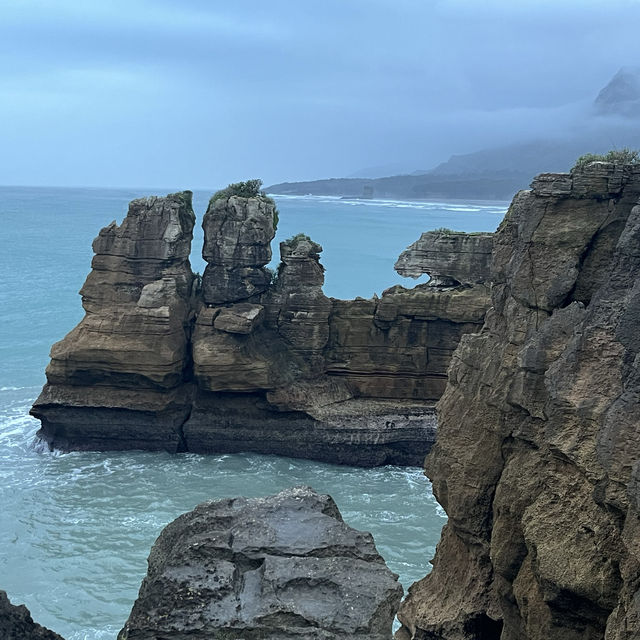 Have pancakes whilst seeing pancakes at Punakaiki Pancake rocks 