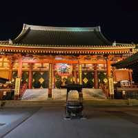"Serenity of Asakusa: A Peaceful Night View in Tokyo"