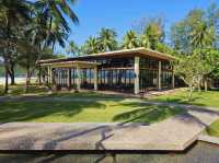 Relaxing and sipping a refreshing glass of juice at Tanjung Rhu Resort