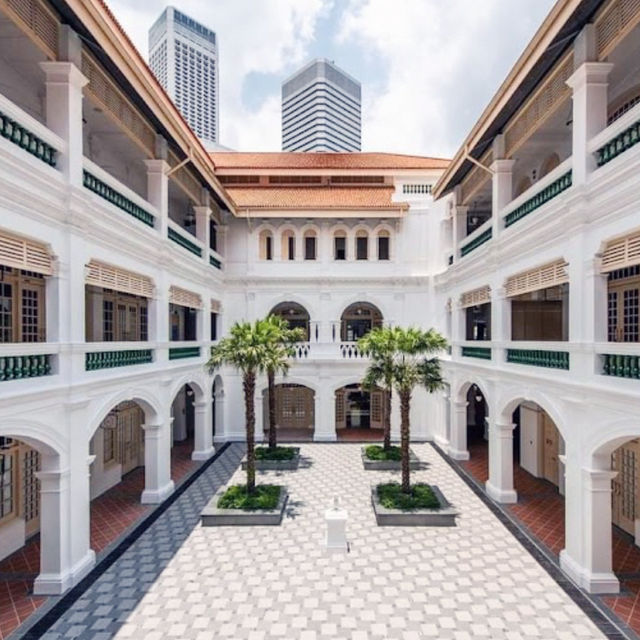 Capturing the Iconic Fountain at Raffles Hotel Singapore 