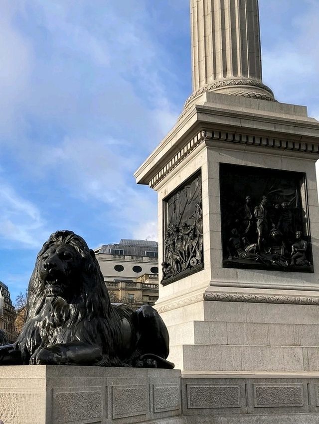 The famous Trafalgar Square in London