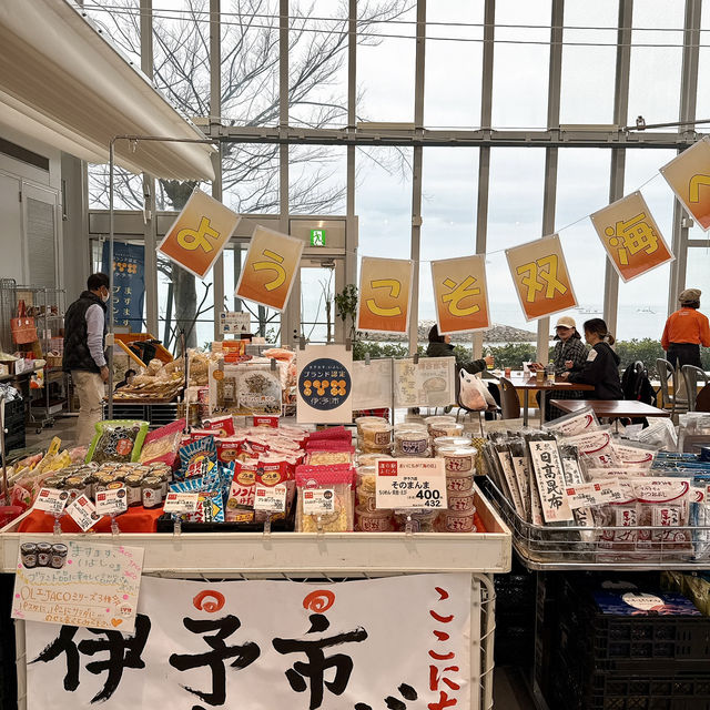 【伊予】伊予灘が目の前✨白い砂浜が広がる絶景道の駅✨