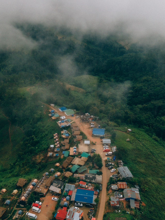 บ้านนาเลาใหม่ฤดูฝน หมู่บ้านแห่งขุนเขาและสายหมอก 🌧️