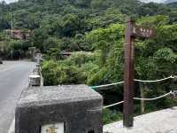 草山觀瀑吊橋。猴崁圳古道