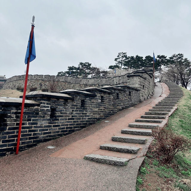 Stone Walls and Serene Whispers: A Rainy Day at Hwaseong Fortress