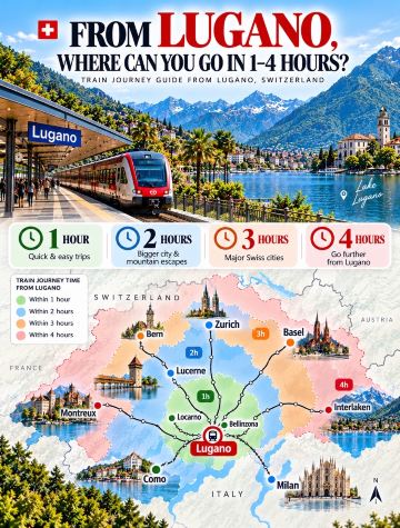 Epic Day Trips from Lugano: Where You Can Go by Train in 1–4 Hours 🚆🇨🇭🇮🇹