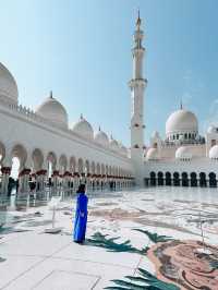 The world's largest Mosque in Abu Dhabi 🤩