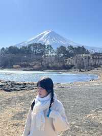 日本富士山河口湖必去地點大池公園景美超靜謐湖水雪山相映成趣