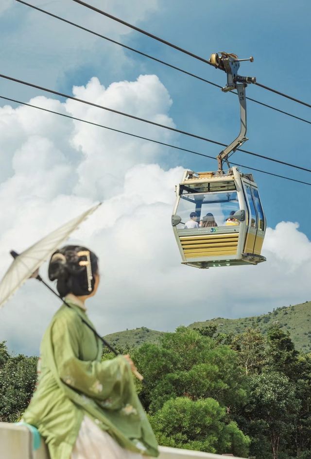 救命香港這個全景纜車上看夕陽太美了