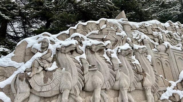 雪後的金城公園和街景