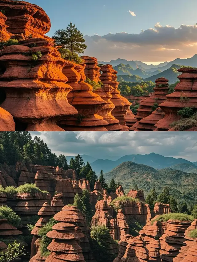 Hongshilin Red Stone Forest - An Ancient Underwater World from Millions of Years Ago