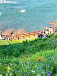 10月青島必打卡燕兒島木棧道錯峰拍照首選！