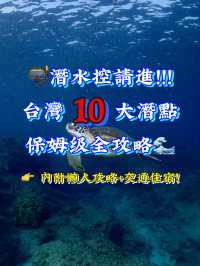 🤿潛水人必收！台灣10大潛點攻略全打包🌊