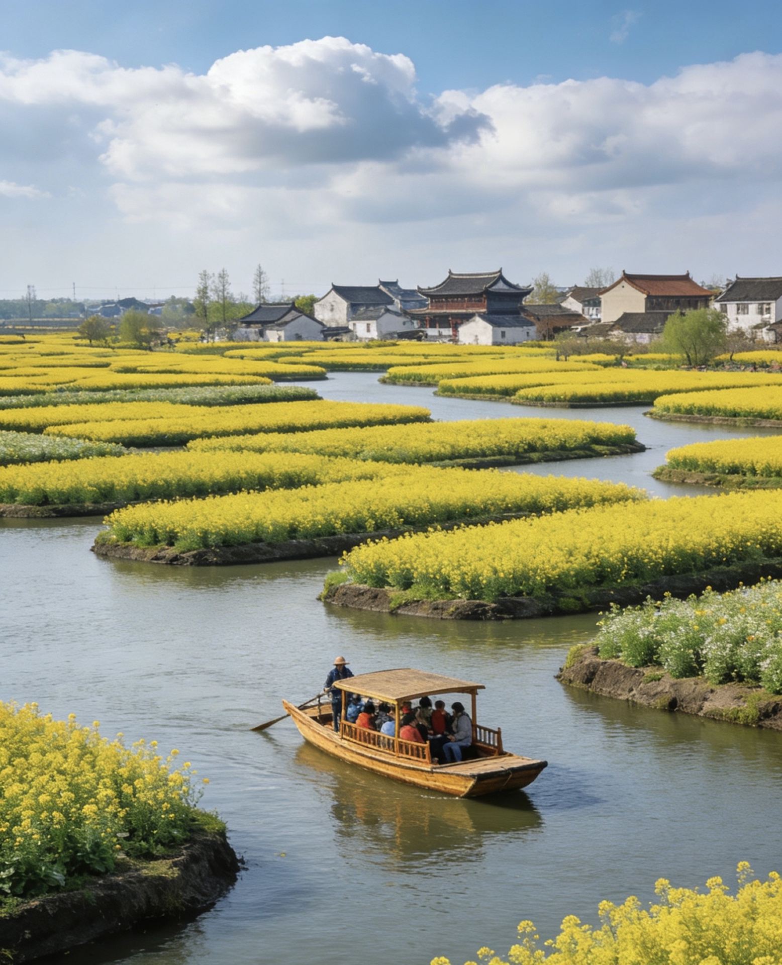 Jiangsu's unique water rapeseed flower sea, the only one of its kind in the world, will reach peak beauty in 3 days! Miss it and wait another year