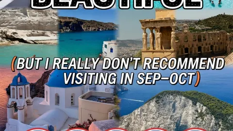 Greece is beautiful, but I really don't recommend going in September–October. Take my advice and don't force it!! — traveler post in Delphi