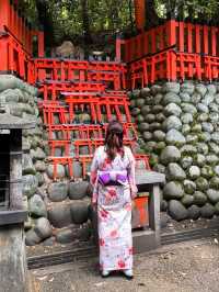 A trip to Fushimi Inari Temple in Kimono