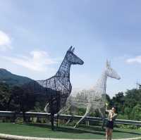 60~70년대의 농촌의 풍경을 배경으로 벽화를 조성한, 대구 마비정벽화마을