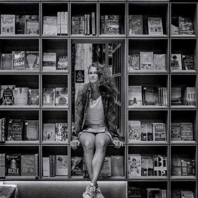 Bookshelves in KL old cinema theater