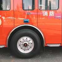 遊廣州📍在海心沙近距離打卡消防車