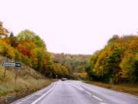 Amazing Autumn road to Stonehenge from Bath