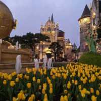 French Village Bana Hills in the Evening