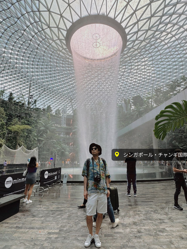 世界最大の室内滝！！JEWEL！空港直結の無料で見れる絶景スポット！